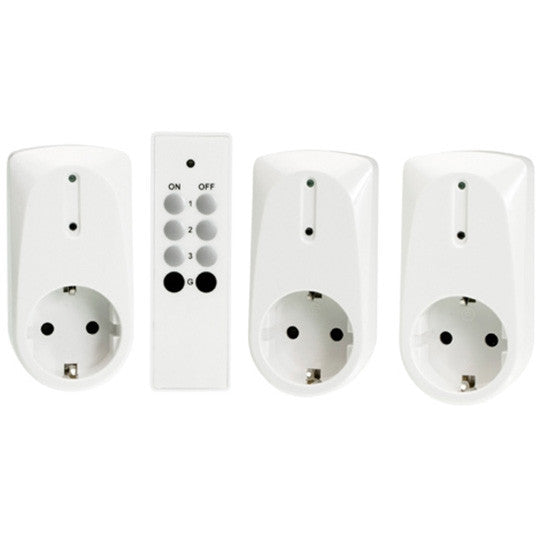 Proove / Telldus bundle, 3 wall plugs + 8-button remote